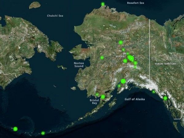 Map of Contaminated Sites with PFAs Contamination