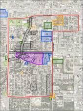 Aerial view of the area studied in the Spenard neighborhood in Anchorage, Alaska