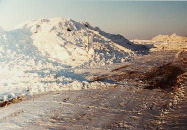 Snow piles