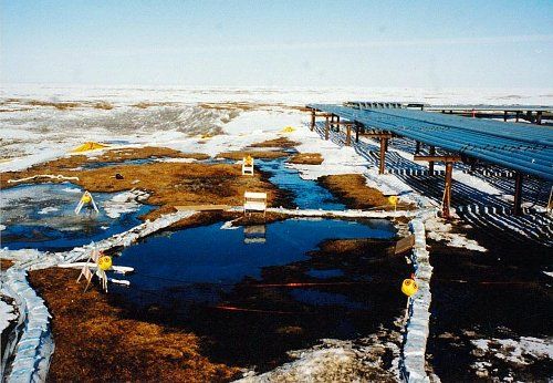 sandbags on the tundra
