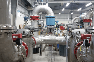 Image of drinking water pipes in a facility in Alaska.