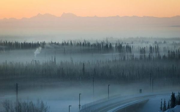 Pollution in Fairbanks during a winter heat inversion Pollution in Fairbanks during a winter heat inversion