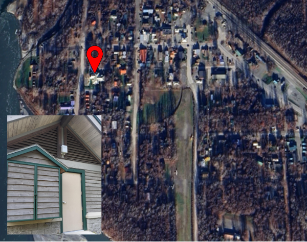 Satellite photo of sensor location with overlaid image closeup of the sensor.