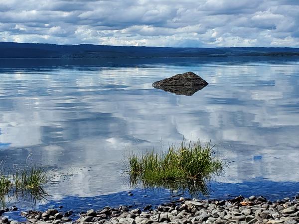 Sky reflected in a lake
