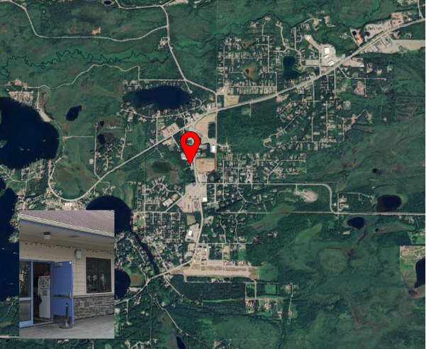 Satellite photo of sensor location with overlaid image closeup of the sensor.