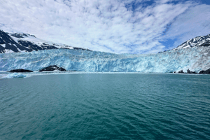Scenic image of a glacier in Kenai Fjords National Park.