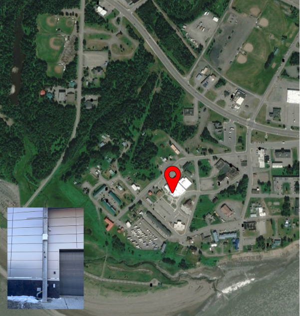 Satellite photo of sensor location with overlaid image closeup of the sensor.