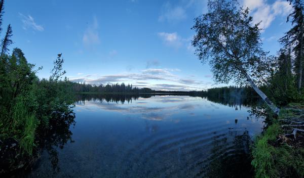 Sky reflected in a lake