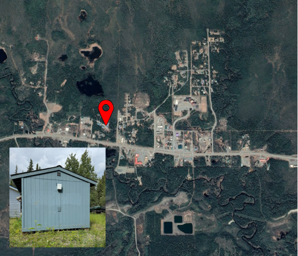 Satellite photo of sensor location with overlaid image closeup of the sensor.