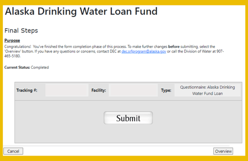 Final steps, if all information is correct click the submit button.