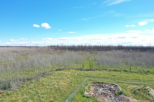 Firebreak Outside Landfill Perimeter